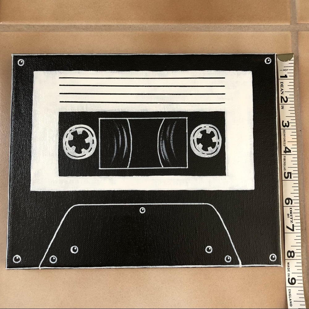 Wall Painting Cassette Tape Canvas Art - Picture 3 of 8